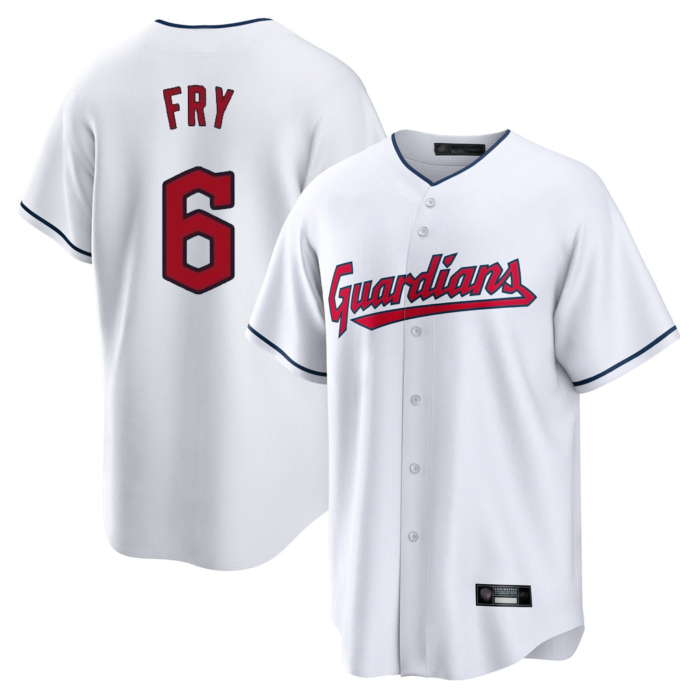Crovyle C.Guardians #6 David Fry Player White Home Game Stitched Jerseys
