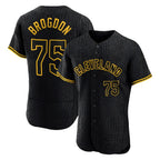 Crovyle C.Guardians #75 Connor Brogdon Player Black Snake Skin City Limited Elite Home Stitched Jerseys