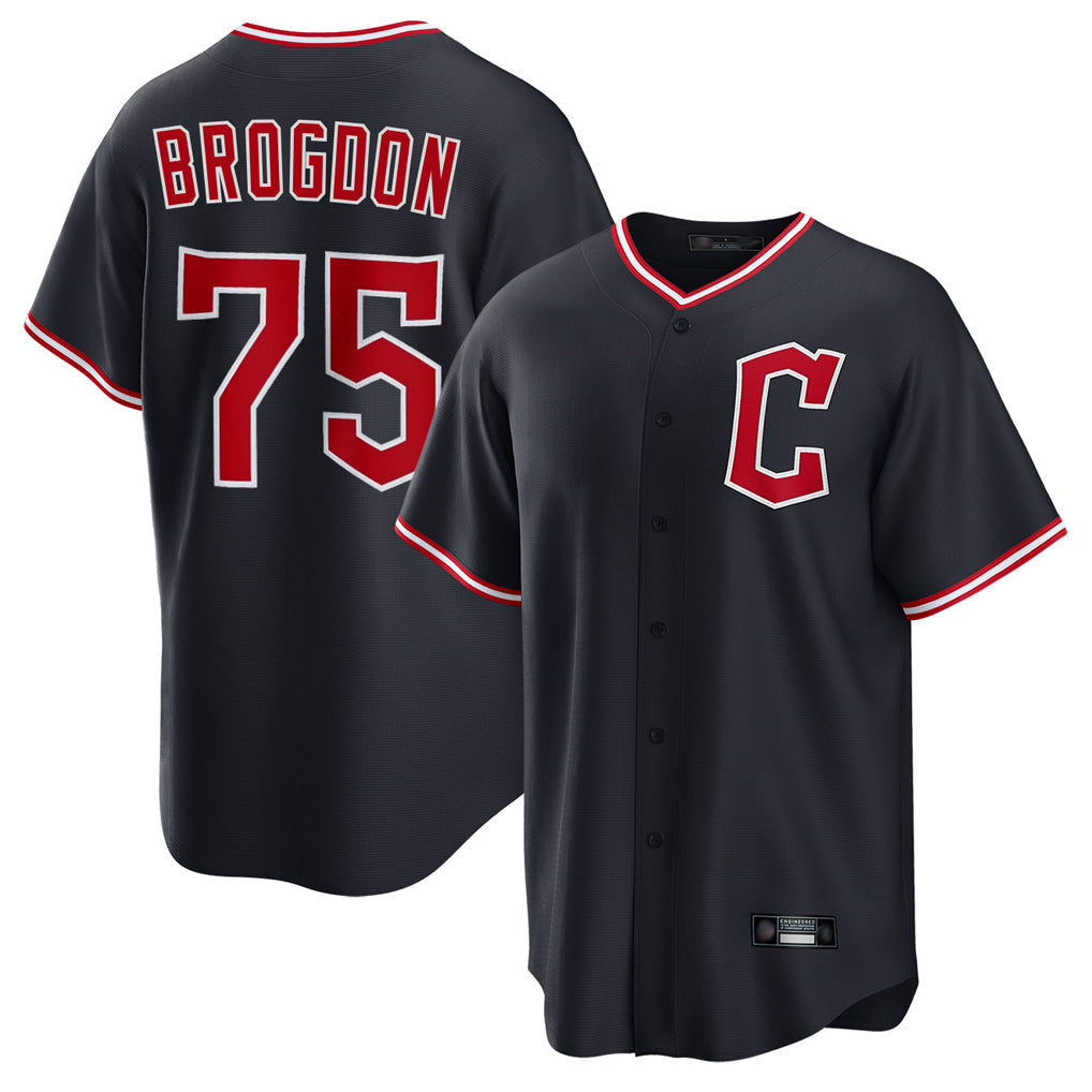 Crovyle C.Guardians #75 Connor Brogdon Player Navy Home Game Stitched Jerseys