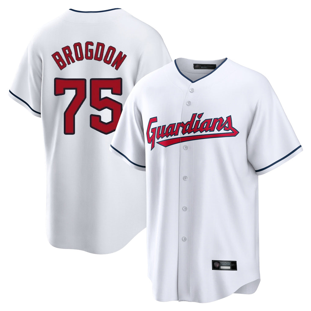 Crovyle C.Guardians #75 Connor Brogdon Player White Home Game Stitched Jerseys