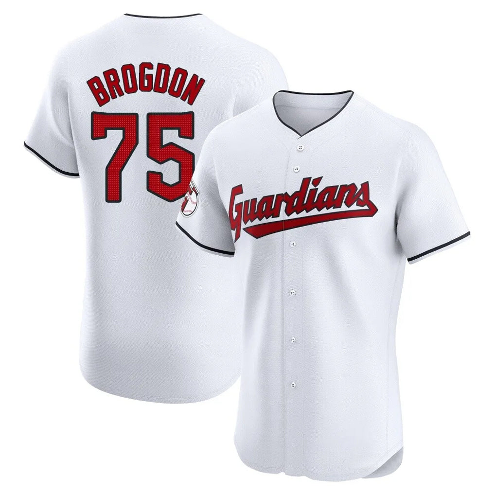 Crovyle C.Guardians #75 Connor Brogdon Player White Limited Elite Home Stitched Jerseys
