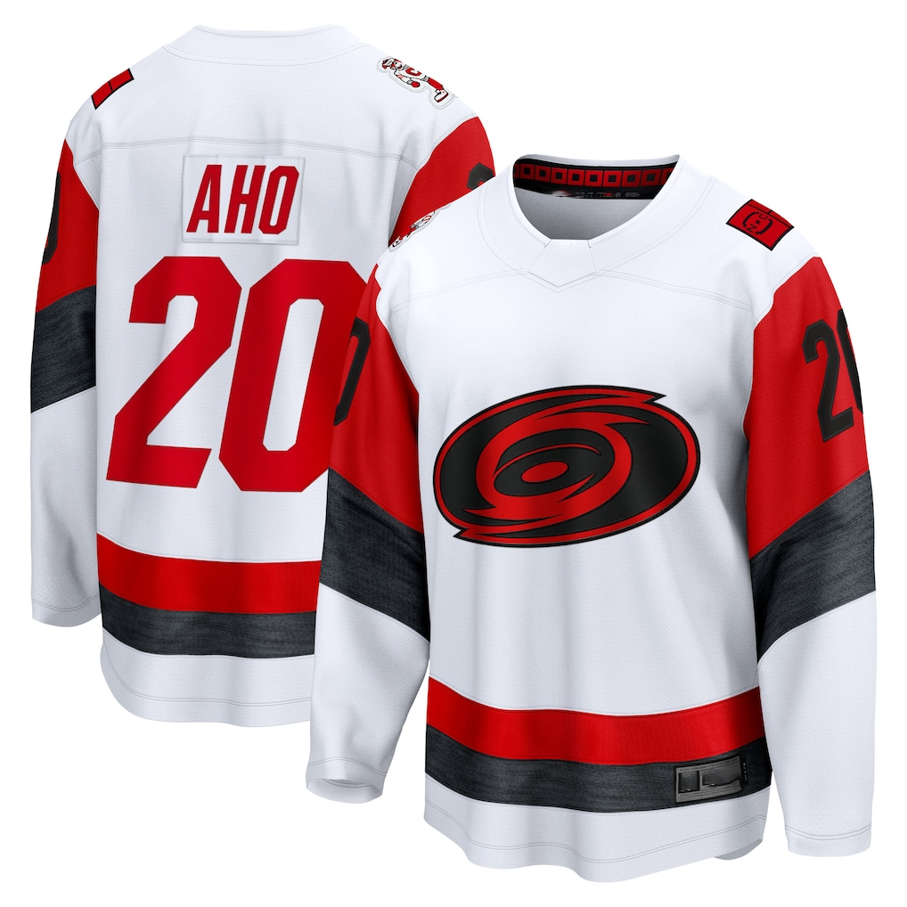 Crovyle C.Hurricanes #20 Sebastian Aho White Away Breakaway Stitched Jerseys