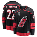 Crovyle C.Hurricanes #22 Logan Stankoven Black 2026 Stanley Cup Final Home Breakaway Stitched Jerseys
