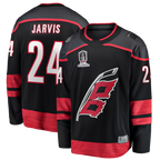 Crovyle C.Hurricanes #24 Seth Jarvis Black 2026 Stanley Cup Champions Home Breakaway Stitched Jerseys