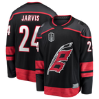 Crovyle C.Hurricanes #24 Seth Jarvis Black 2026 Stanley Cup Final Home Breakaway Stitched Jerseys