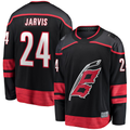 Crovyle C.Hurricanes #24 Seth Jarvis Black Home Breakaway Stitched Jerseys