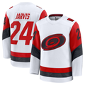 Crovyle C.Hurricanes #24 Seth Jarvis White Away Premium Stitched Jerseys