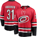 Crovyle C.Hurricanes #31 Frederik Andersen Red Alternate Breakaway Player Stitched Jerseys