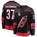 Crovyle C.Hurricanes #37 Andrei Svechnikov Black 2026 Stanley Cup Champions Home Breakaway Stitched Jerseys