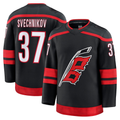 Crovyle C.Hurricanes #37 Andrei Svechnikov Black Home Premium Stitched Jerseys