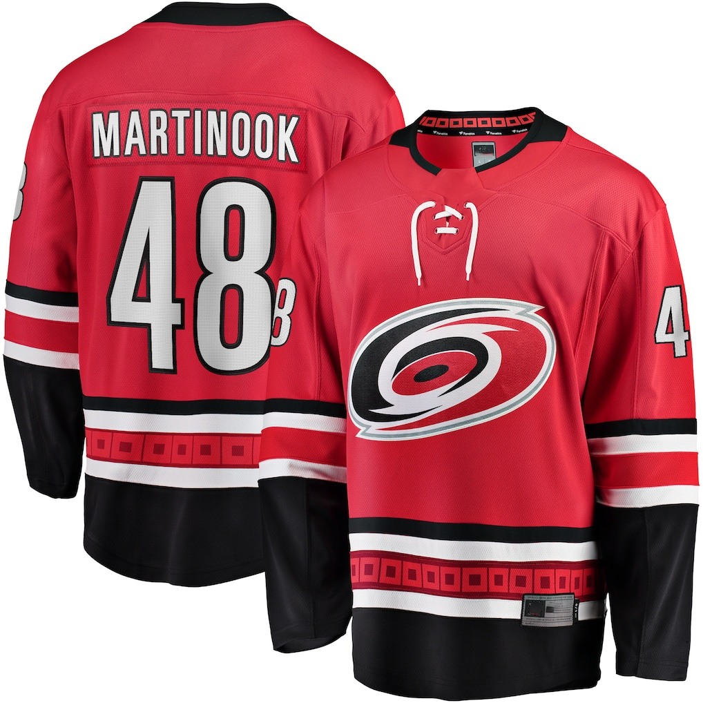 Crovyle C.Hurricanes #48 Jordan Martinook Red Alternate Breakaway Player Stitched Jerseys