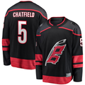 Crovyle C.Hurricanes #5 Jalen Chatfield Black Home Premier Breakaway Player Stitched Jerseys
