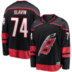 Crovyle C.Hurricanes #74 Jaccob Slavin Black Home Breakaway Player Stitched Jerseys