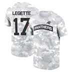 Crovyle C.Panthers #17 Xavier Legette Player Salute to Service Hoodies & T-Shirts Stitched Jerseys