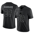 Crovyle C.Panthers #30 Chuba Hubbard Player Black Limited Reflective Stitched Jerseys