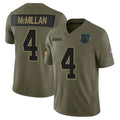 Crovyle C.Panthers #4 Tetairoa McMillan Player Salute To Service Olive Limited Stitched Jerseys