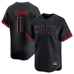 Crovyle C.Reds #11 Barry Larkin Player Black City Connect Home Limited Stitched Jerseys
