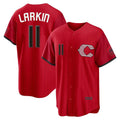 Crovyle C.Reds #11 Barry Larkin Player Red 2026 City Connect Home Game Stitched Jerseys