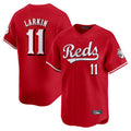 Crovyle C.Reds #11 Barry Larkin Player Red Home Limited Stitched Jerseys