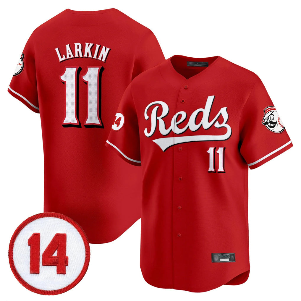 Crovyle C.Reds #11 Barry Larkin Player Red Vapor Premier Limited Home Stitched Jerseys