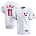 Crovyle C.Reds #11 Barry Larkin Player White Limited Home Stitched Jerseys