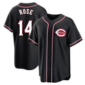 Crovyle C.Reds #14 Pete Rose Player Black Fashion Out Home Game Stitched Jerseys