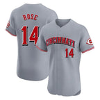 Crovyle C.Reds #14 Pete Rose Player Gray Limited Elite Home Stitched Jerseys