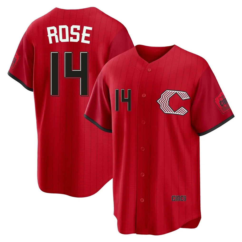 Crovyle C.Reds #14 Pete Rose Player Red 2026 City Connect Home Game Stitched Jerseys