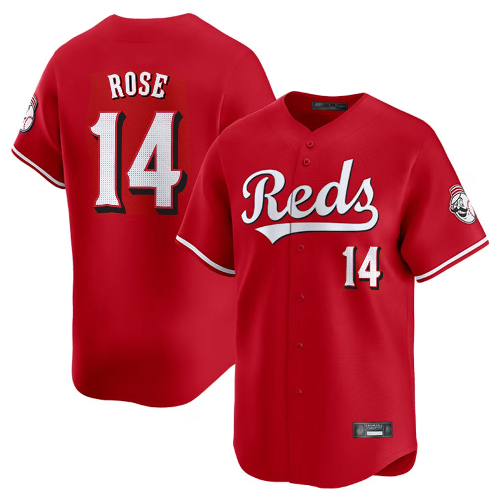 Crovyle C.Reds #14 Pete Rose Player Red Home Limited Stitched Jerseys