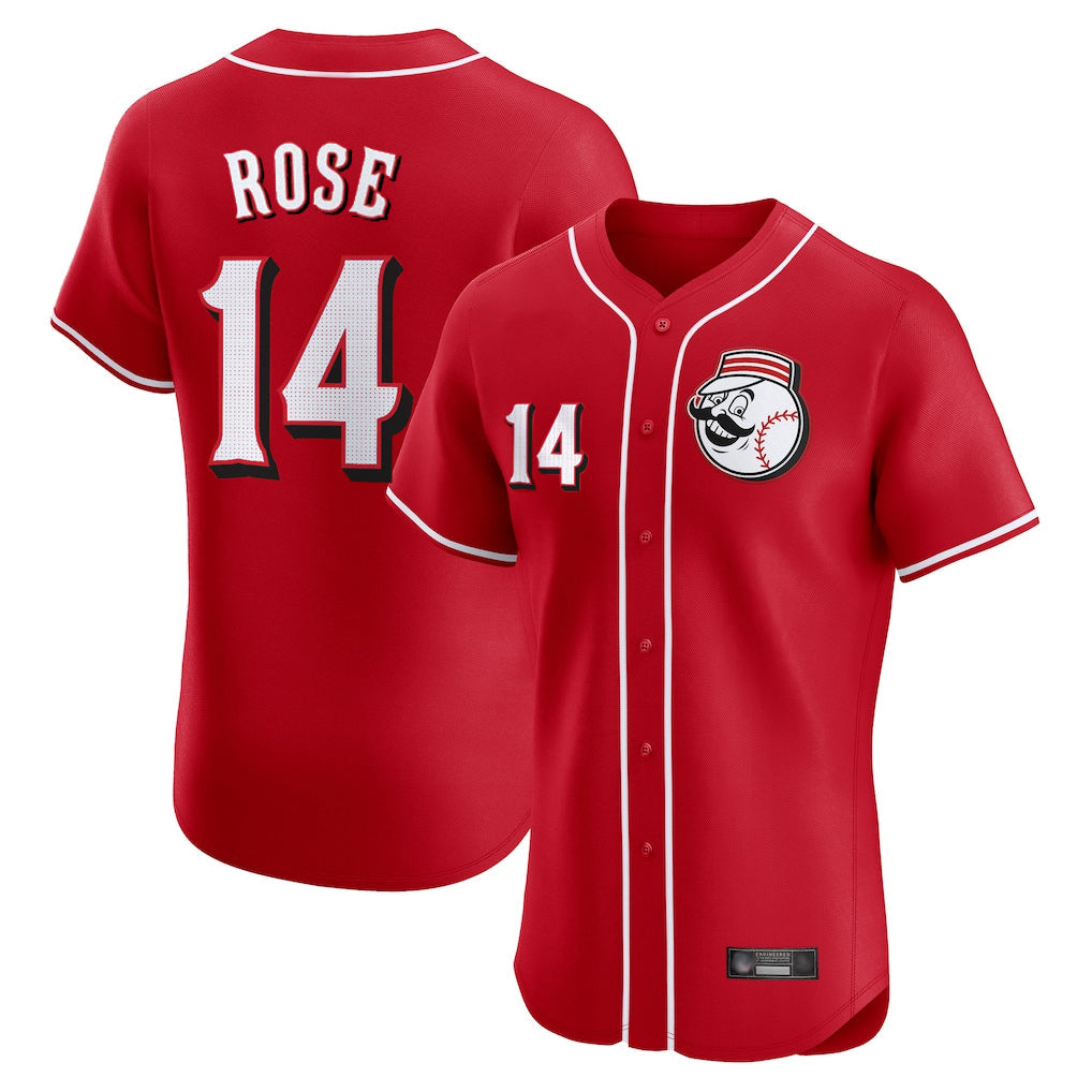 Crovyle C.Reds #14 Pete Rose Player Red Limited Elite Home Game Stitched Jerseys