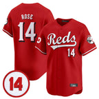Crovyle C.Reds #14 Pete Rose Player Red Vapor Premier Limited Home Stitched Jerseys