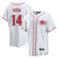 Crovyle C.Reds #14 Pete Rose Player White Game Home Stitched Jerseys
