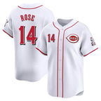 Crovyle C.Reds #14 Pete Rose Player White Home Limited Stitched Jerseys
