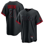 Crovyle C.Reds #21 Hunter Greene Player Black City Connect Home Game Stitched Jerseys