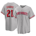 Crovyle C.Reds #21 Hunter Greene Player Gray Home Game Stitched Jerseys