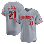 Crovyle C.Reds #21 Hunter Greene Player Gray Home Limited Stitched Jerseys