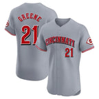 Crovyle C.Reds #21 Hunter Greene Player Gray Limited Elite Home Stitched Jerseys