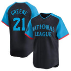 Crovyle C.Reds #21 Hunter Greene Player Navy Limited National League All-Star Game Stitched Jerseys
