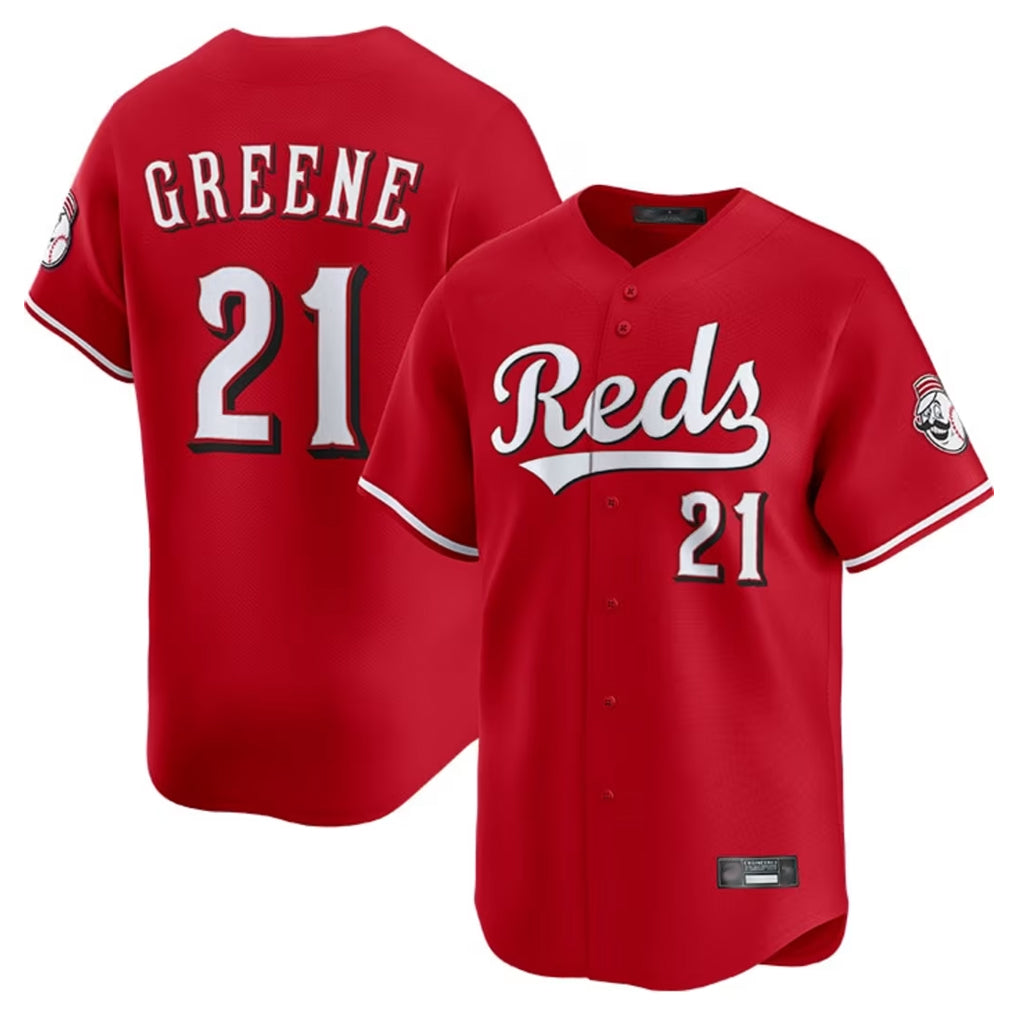 Crovyle C.Reds #21 Hunter Greene Player Red Home Limited Stitched Jerseys