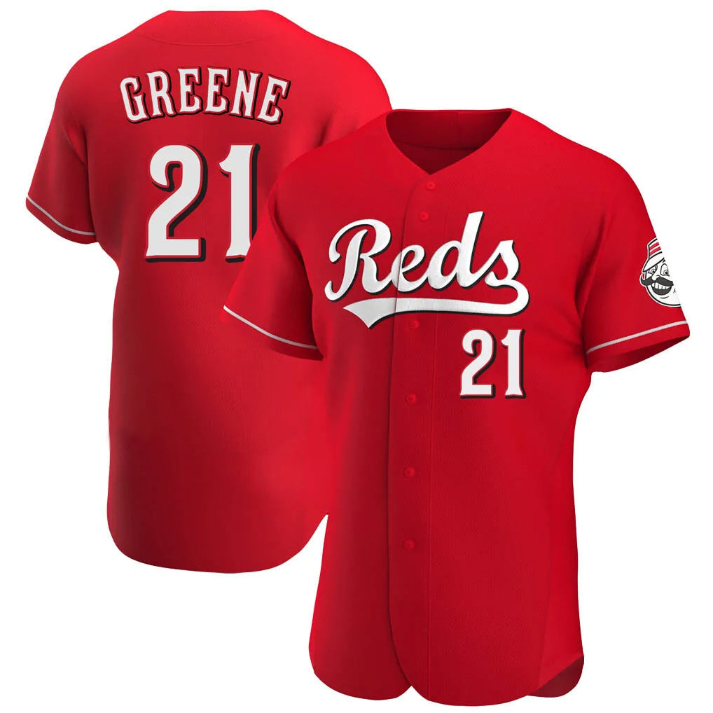 Crovyle C.Reds #21 Hunter Greene Player Red Limited Elite Home Stitched Jerseys