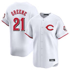 Crovyle C.Reds #21 Hunter Greene Player White Limited Home Stitched Jerseys
