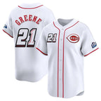 Crovyle C.Reds #21 Hunter Greene Player White Speedway Classic Home Limited Stitched Jerseys