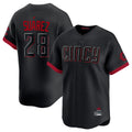 Crovyle C.Reds #28 Eugenio Su¨¢rez Player Black City Connect Home Limited Stitched Jerseys