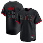 Crovyle C.Reds #28 Eugenio Su¨¢rez Player Black City Connect Home Limited Stitched Jerseys