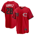 Crovyle C.Reds #28 Eugenio Su¨¢rez Player Red 2026 City Connect Home Game Stitched Jerseys