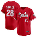 Crovyle C.Reds #28 Eugenio Su¨¢rez Player Red Home Limited Stitched Jerseys