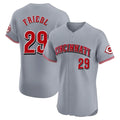 Crovyle C.Reds #29 TJ Friedl Player Gray Limited Elite Home Stitched Jerseys