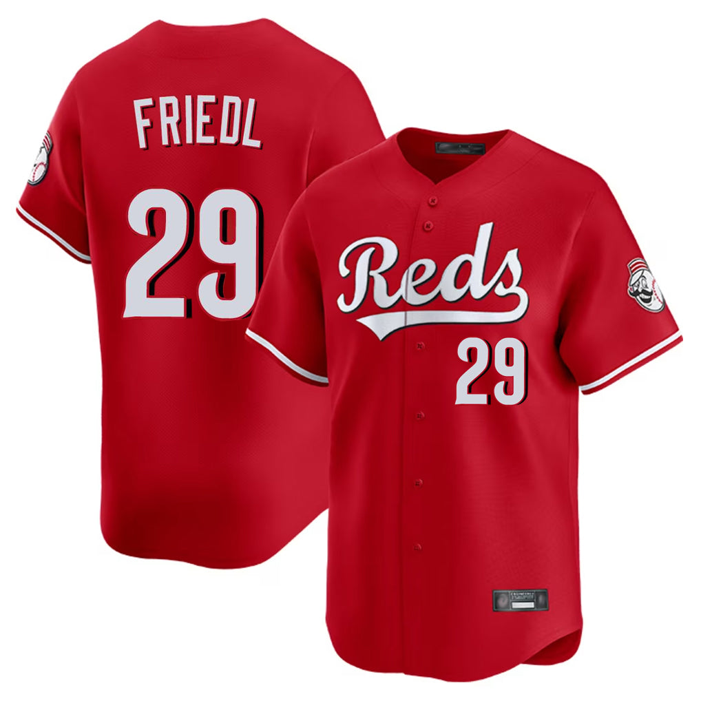Crovyle C.Reds #29 TJ Friedl Player Red Home Limited Stitched Jerseys