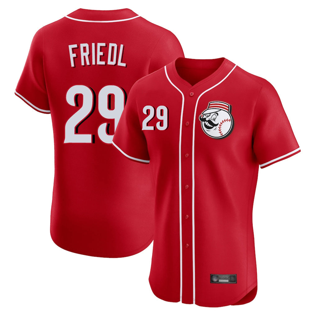 Crovyle C.Reds #29 TJ Friedl Player Red Limited Elite Home Game Stitched Jerseys