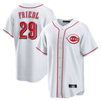Crovyle C.Reds #29 TJ Friedl Player White Game Home Stitched Jerseys